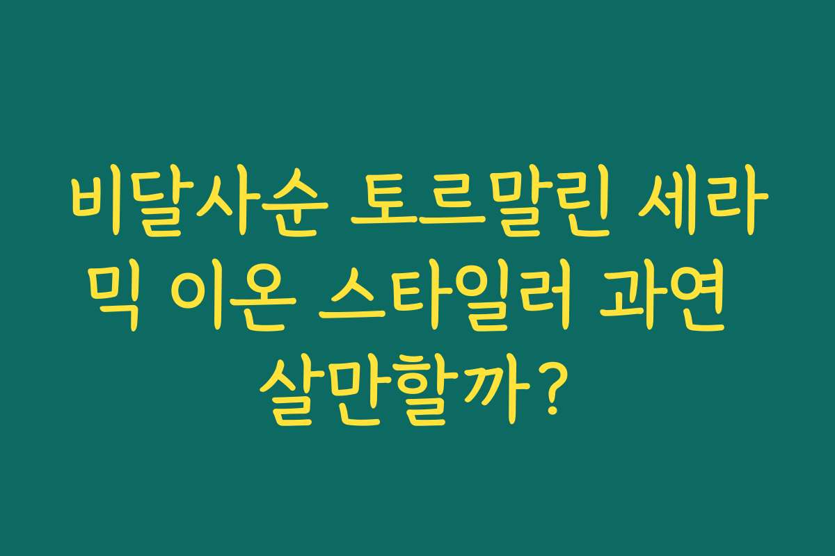 비달사순 토르말린 세라믹 이온 스타일러 과연 살만할까?