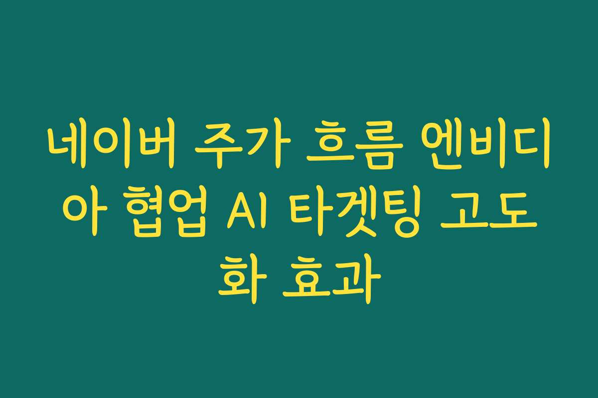 네이버 주가 흐름 엔비디아 협업 AI 타겟팅 고도화 효과