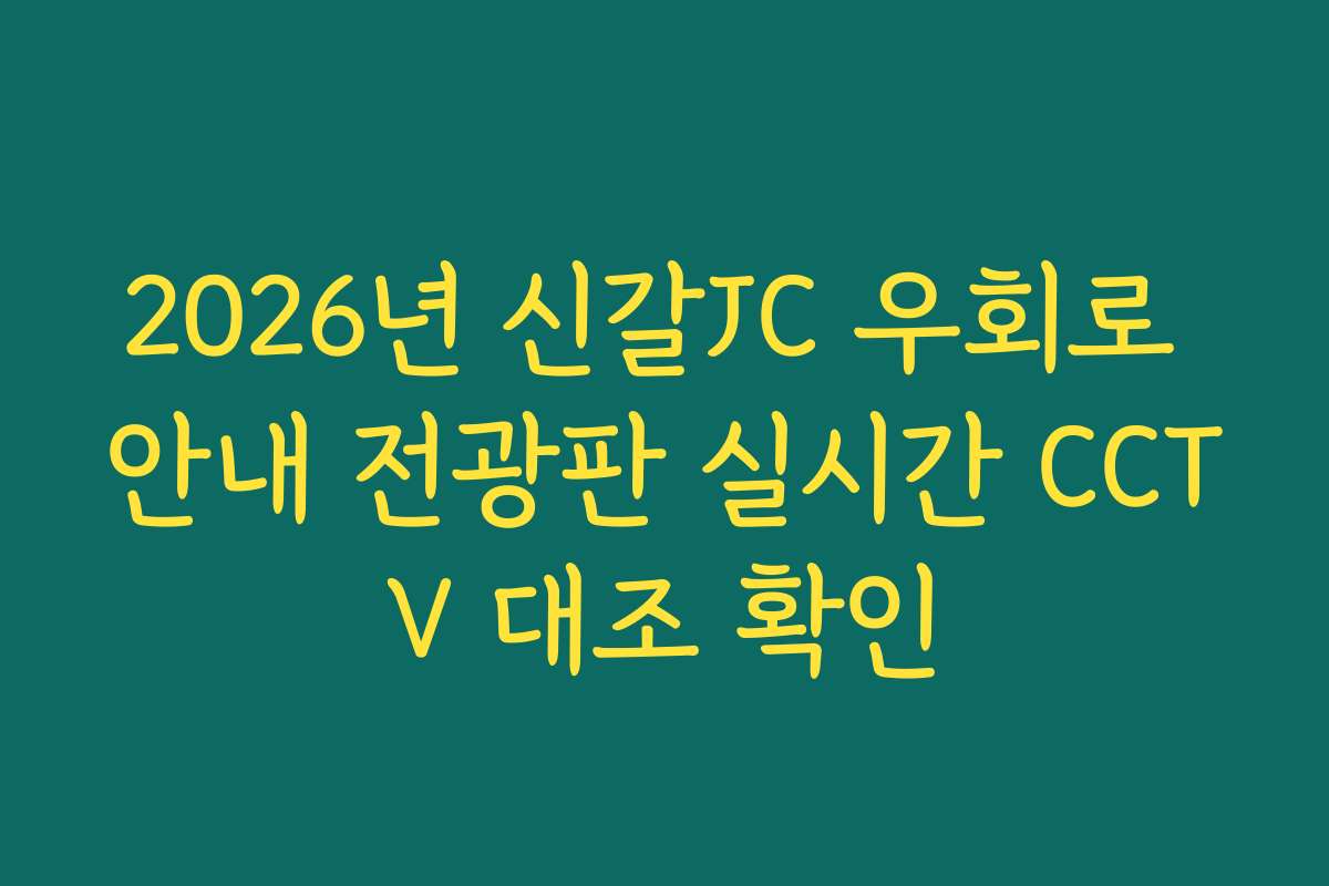 2026년 신갈JC 우회로 안내 전광판 실시간 CCTV 대조 확인