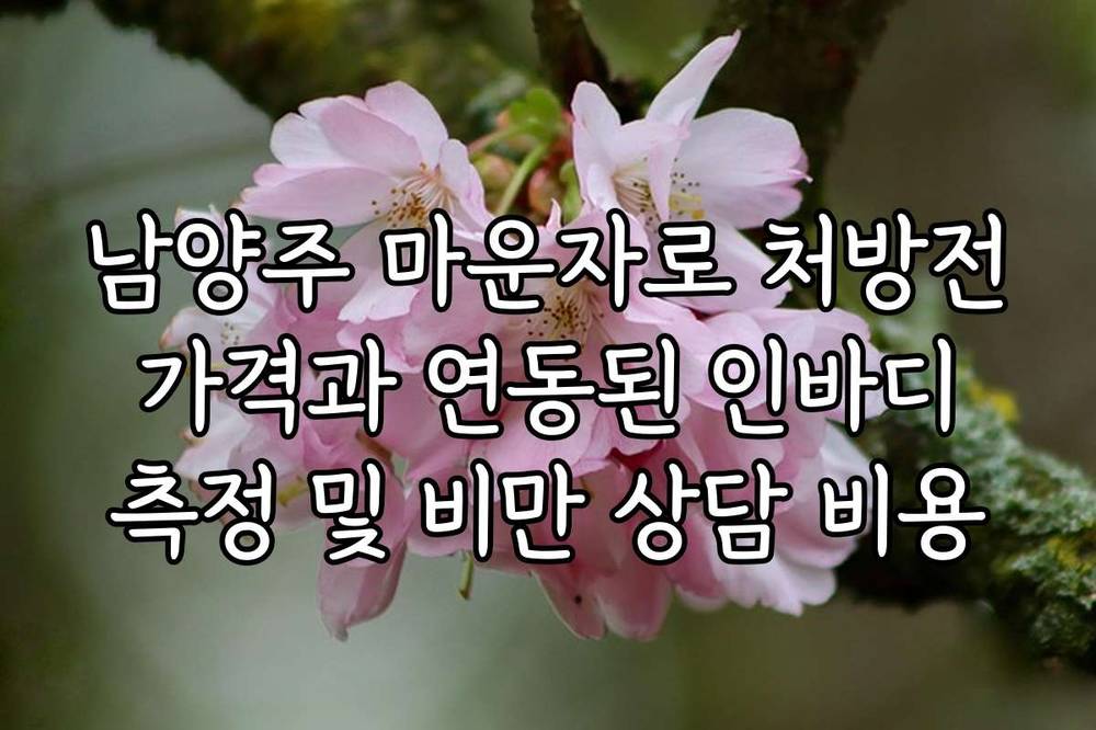 남양주 마운자로 처방전 가격과 연동된 인바디 측정 및 비만 상담 비용