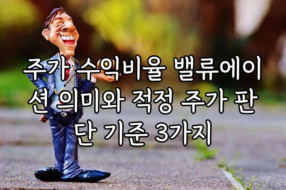 주가 수익비율 밸류에이션 의미와 적정 주가 판단 기준 3가지