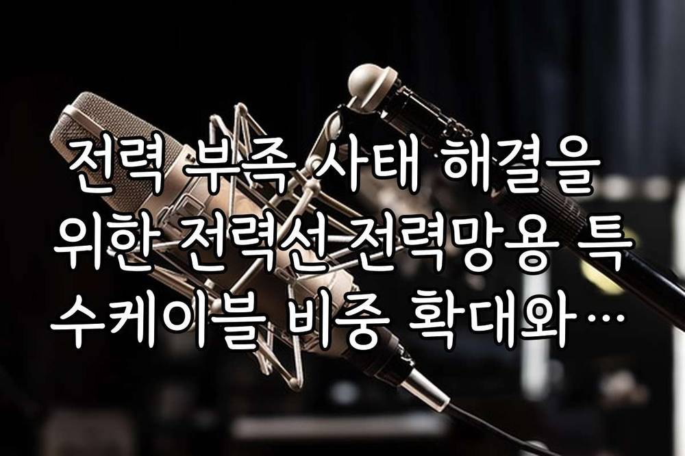 전력 부족 사태 해결을 위한 전력선 전력망용 특수케이블 비중 확대와 주가 영향