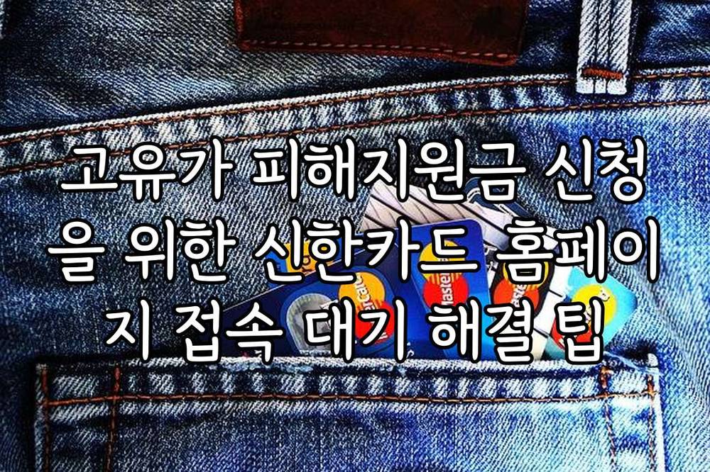 고유가 피해지원금 신청을 위한 신한카드 홈페이지 접속 대기 해결 팁