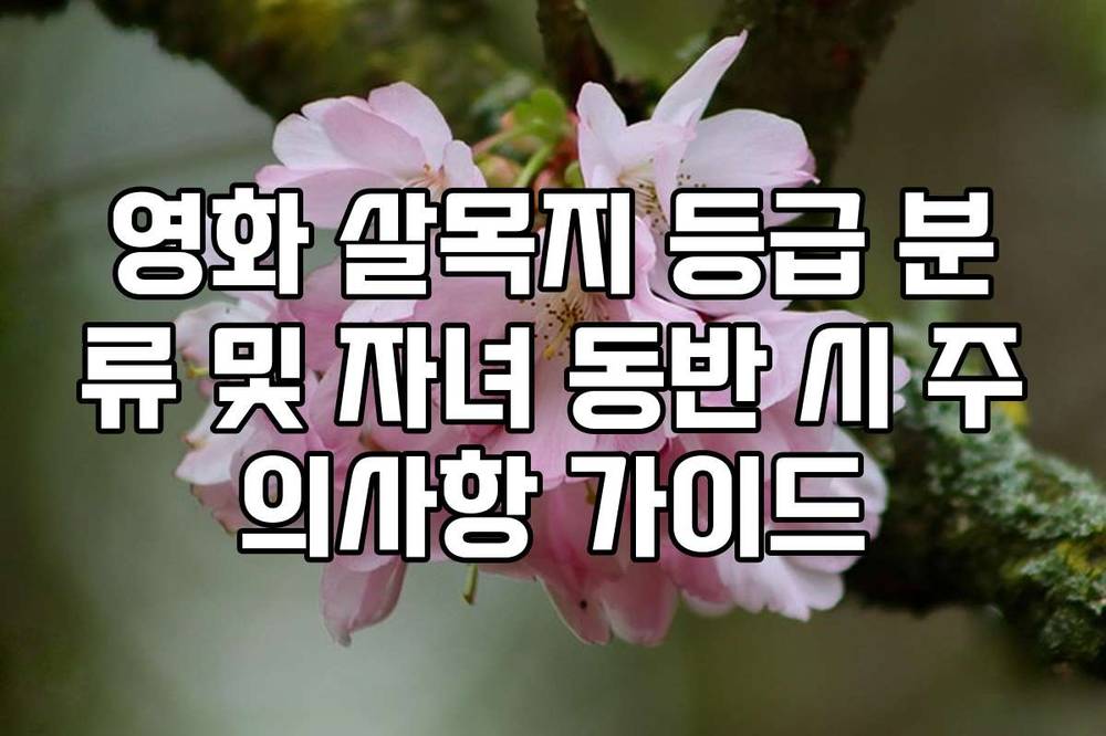 영화 살목지 등급 분류 및 자녀 동반 시 주의사항 가이드