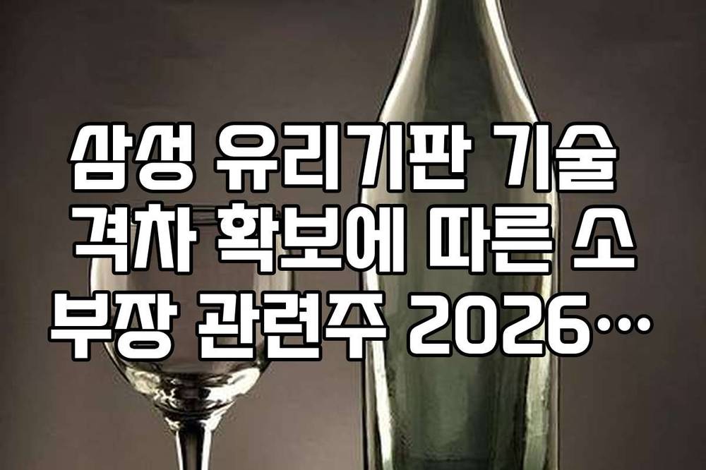 삼성 유리기판 기술 격차 확보에 따른 소부장 관련주 2026년 실적 전망