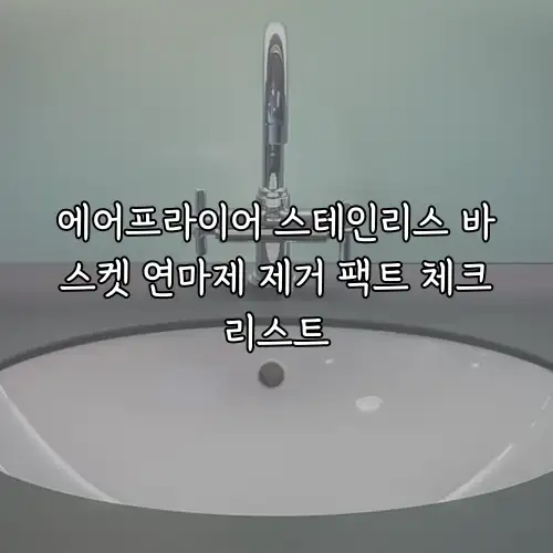에어프라이어 스테인리스 바스켓 연마제 제거 팩트 체크리스트