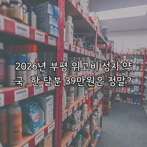 2026년 부평 위고비 성지 약국, 한 달분 39만원은 정말?
