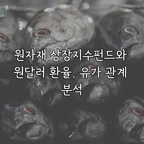 원자재 상장지수펀드와 원달러 환율, 유가 관계 분석