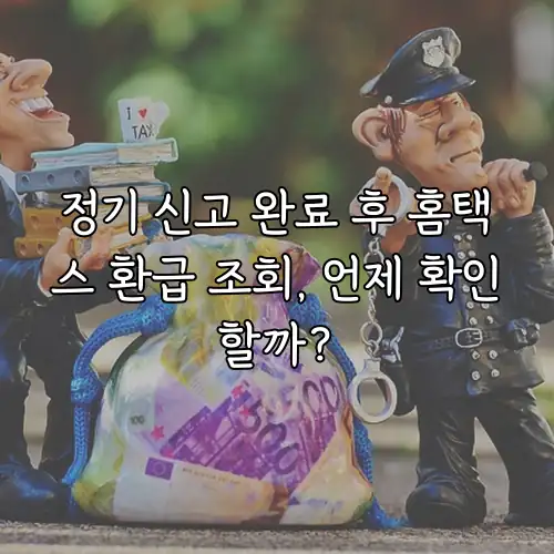 정기 신고 완료 후 홈택스 환급 조회, 언제 확인할까?