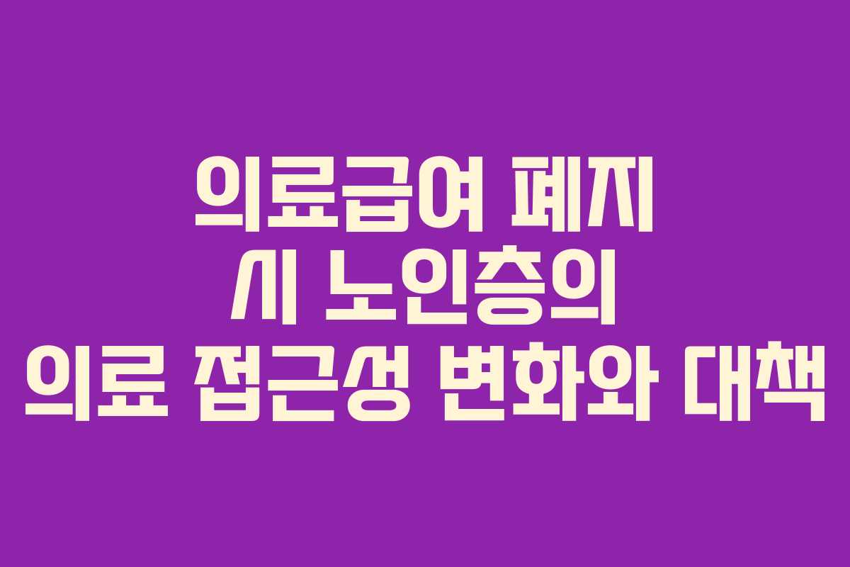 의료급여-폐지-시-노인층의-의료-접근성-변화와-대책