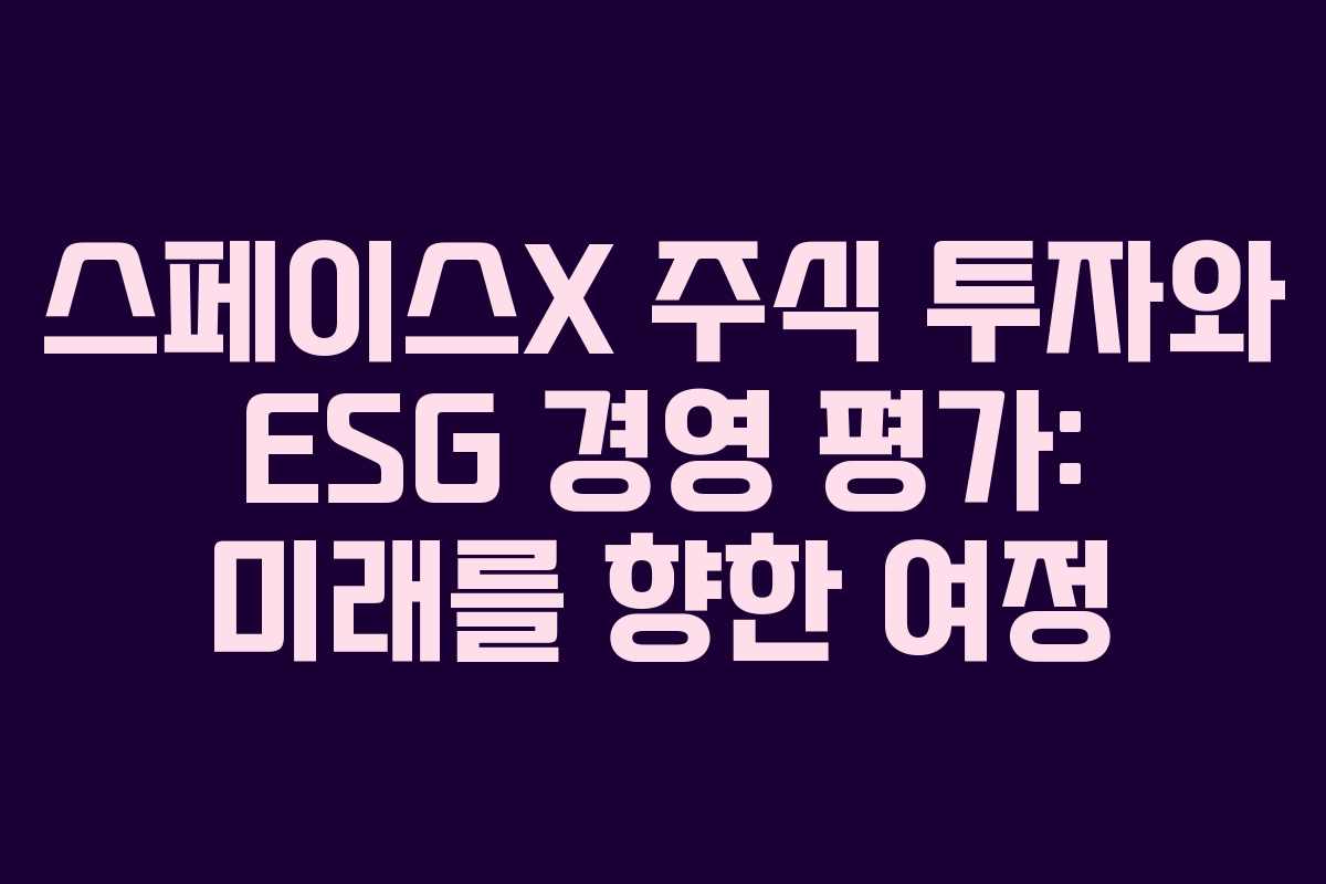 스페이스X-주식-투자와-ESG-경영-평가-미래를-향한-여정