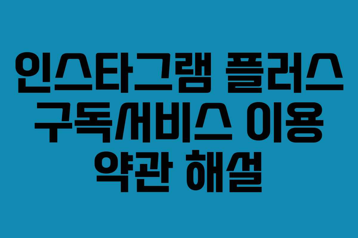 인스타그램-플러스-구독서비스-이용-약관-해설