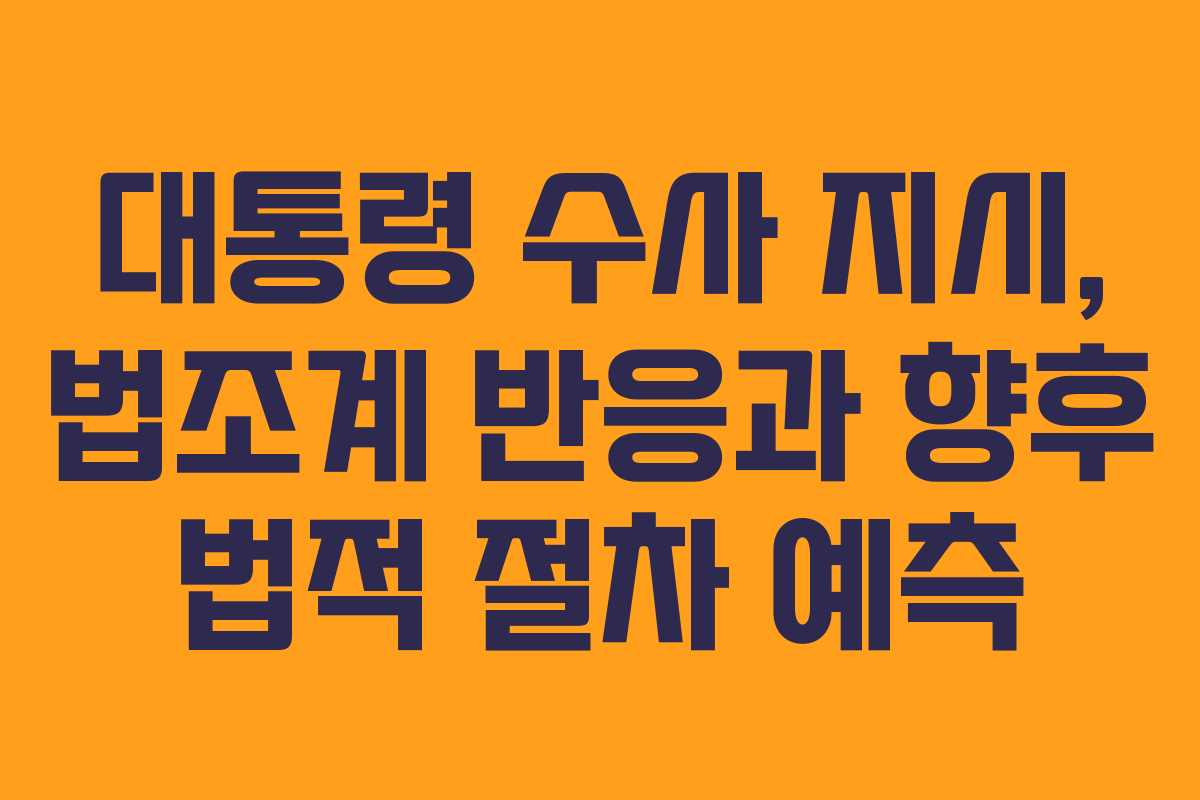 대통령-수사-지시,-법조계-반응과-향후-법적-절차-예측