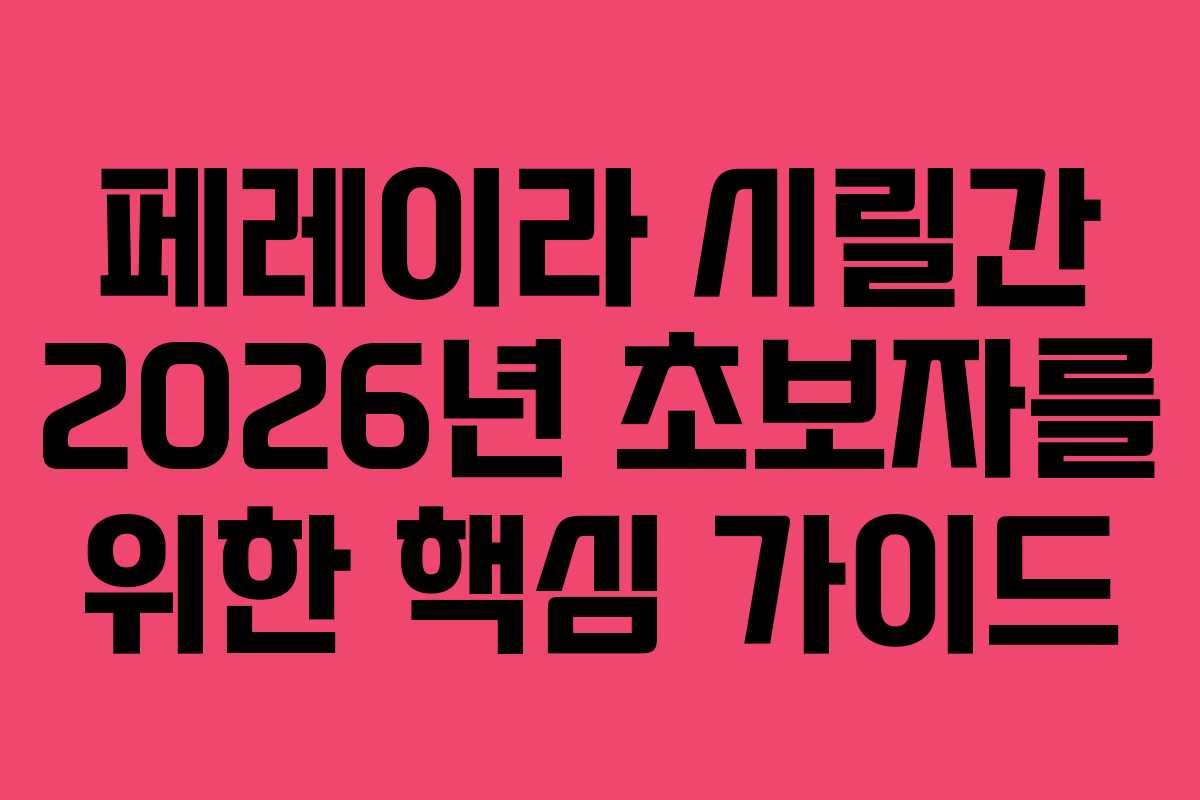 페레이라-시릴간-2026년-초보자를-위한-핵심-가이드